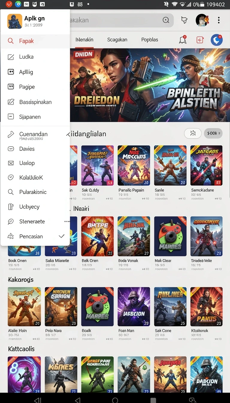 Tampilan utama aplikasi Unduh winboss APK Gratis untuk Android yang intuitif dan efisien.
